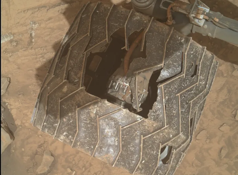 NASA Mars Rover Has a Giant Hole in One of Its Wheels