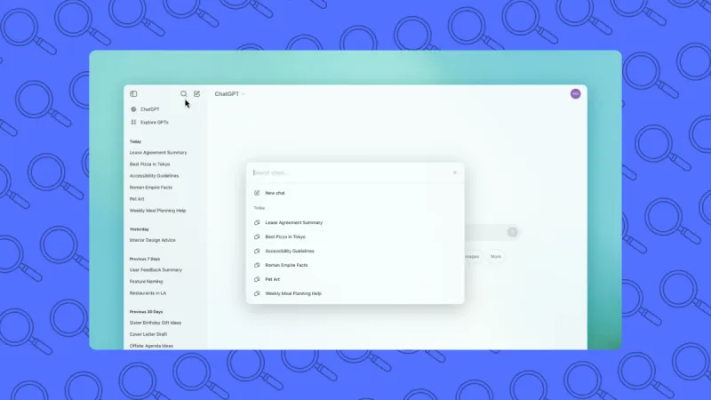 ChatGPT now lets you search old chats in the web app